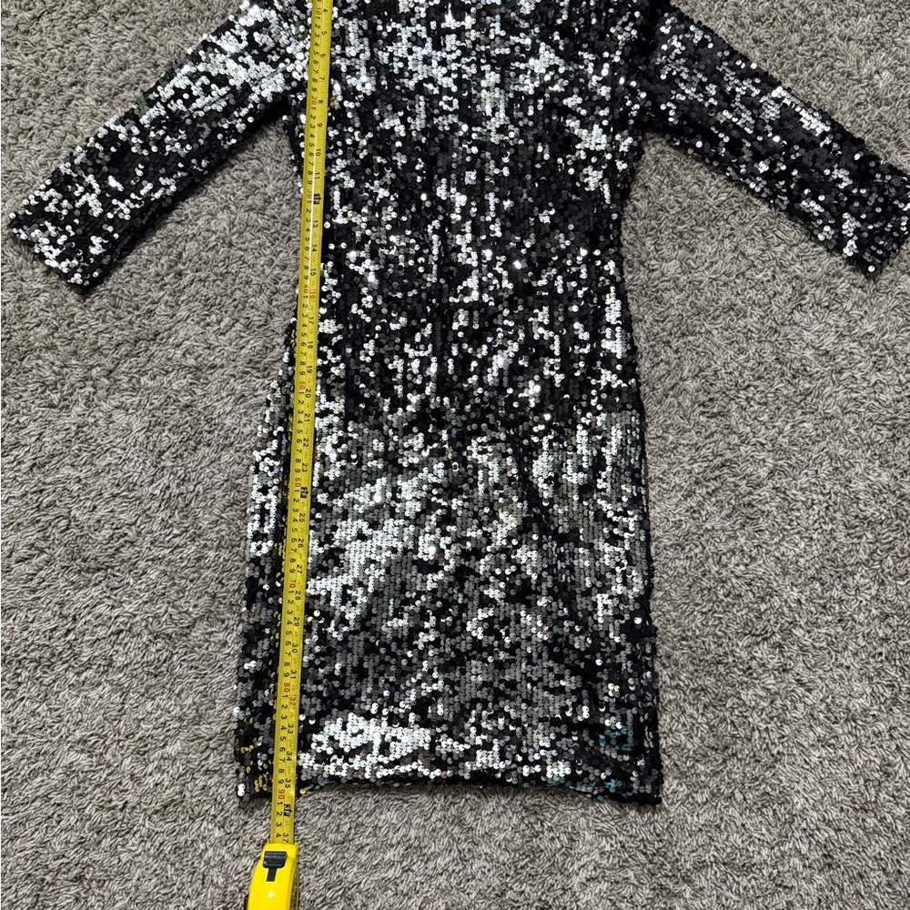 Premier Amour Woman Cocktail Dress New sequence Black Metal Size 6